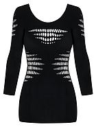 Opaque knitwear dress with long sleeves